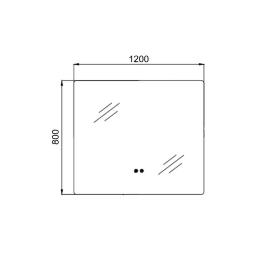 Зеркало Qtap Taurus (TA2) 1200×800 мм с LED-подсветкой Touch, с антизапотеванием, с диммером, рег. темп. цвета QTTAU120080048960