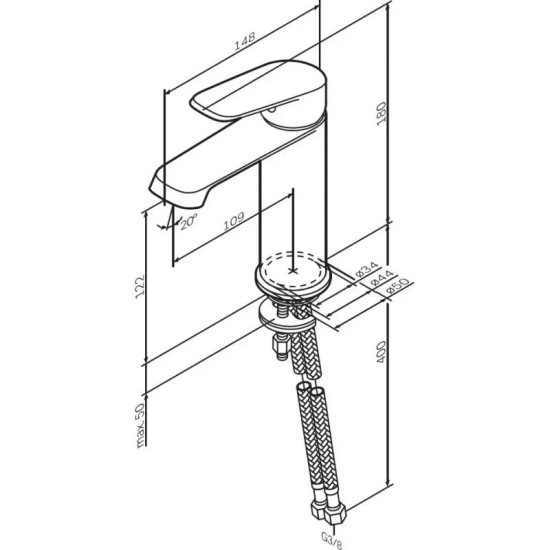Змішувач для раковини Am.Pm Func F8F02100