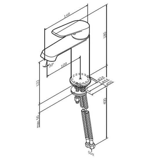 Змішувач для раковини Am.Pm Func F8F02122 (чорний матовий)