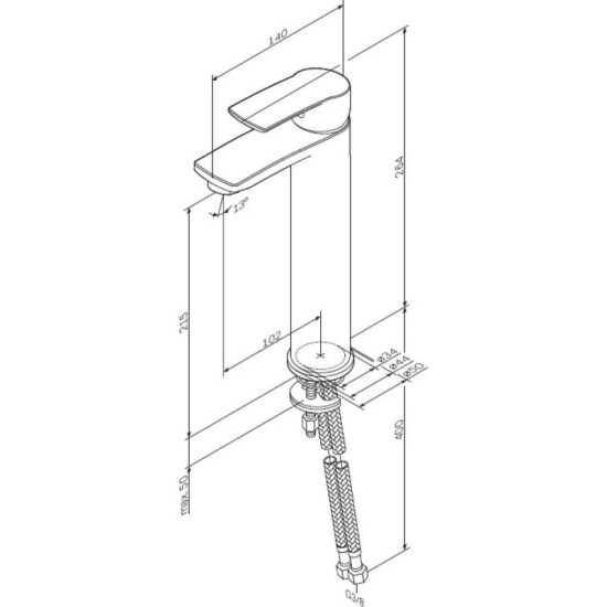 Смеситель для раковины Am.Pm Pride F7C92022 (черный матовый, высокий)