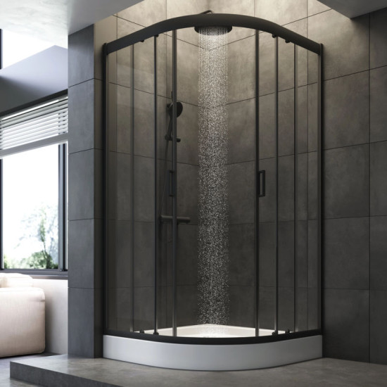 Душевая кабина Am.Pm Gem W90UG-401-100BT 100x100 прозрачная, профиль черный матовий, без поддона