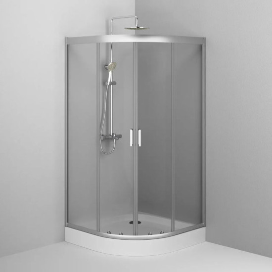 Душова кабіна Am.Pm Gem W90UG-401-100MT 100x100 прозора, профіль матовий хром, без піддону