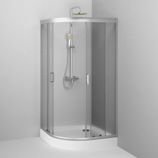 Душова кабіна Am.Pm Gem W90UG-401-100MT 100x100 прозора, профіль матовий хром, без піддону