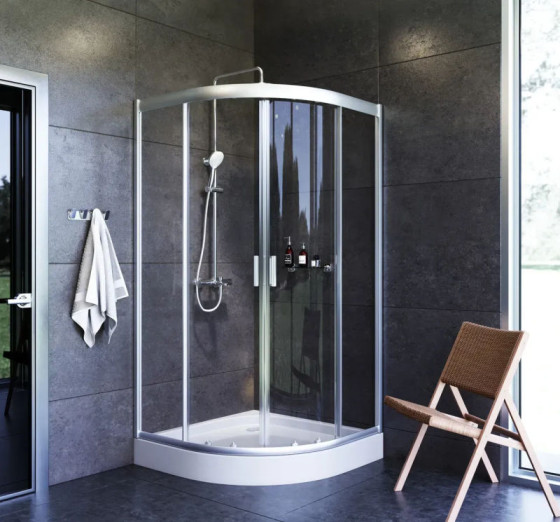 Душова кабіна Am.Pm Gem W90UG-401-100MT 100x100 прозора, профіль матовий хром, без піддону