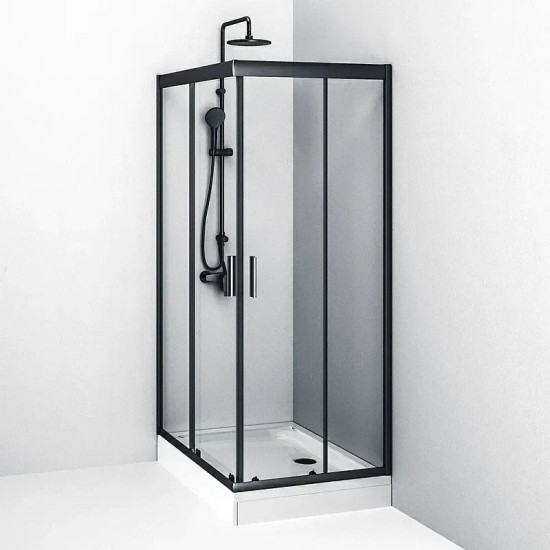 Душова кабіна Am.Pm Gem W90UG-404-120280-BT120x80 прозора, профіль чорний мат.
