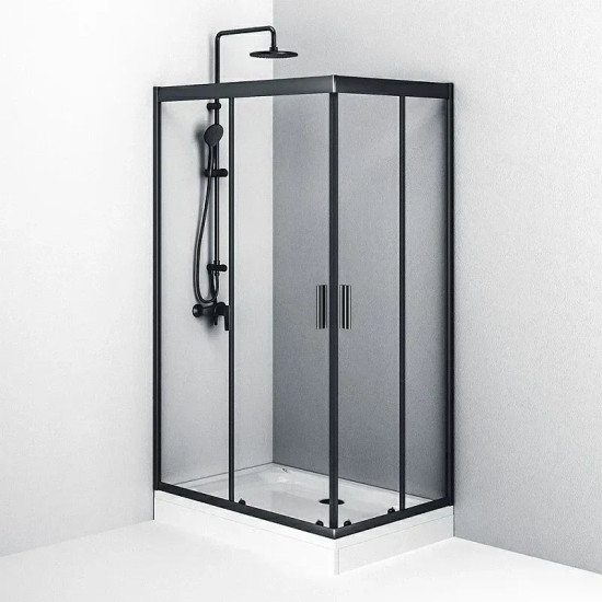 Душова кабіна Am.Pm Gem W90UG-404-120280-BT120x80 прозора, профіль чорний мат.