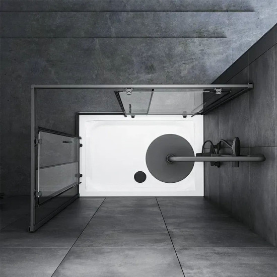 Душова кабіна Am.Pm Gem W90UG-404-120280-BT120x80 прозора, профіль чорний мат.