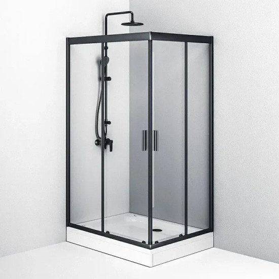 Душова кабіна Am.Pm Gem W90UG-404-120290-BT120x90 прозора, профіль чорний мат.