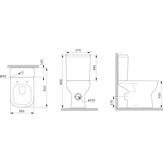 Унитаз-компакт Am.Pm Pride AquaSpin CPA8900SC