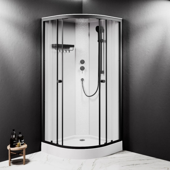 Душова кабіна Am.Pm X-Joy W94C-401-090BT 90x90 профіль мат.чорний, прозора