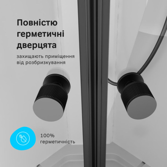 Душова кабіна Am.Pm X-Joy W94C-401-090BT 90x90 профіль мат.чорний, прозора