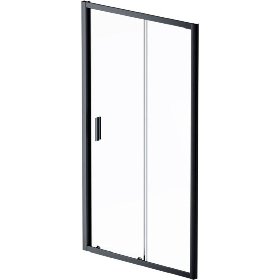Душові двері Am.Pm Gem Solo Slide W90UG-110-1S-195BT 110х195 прозора, профіль чорний матовий