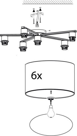 Люстра Sirius H262-6B на 6 плафонов