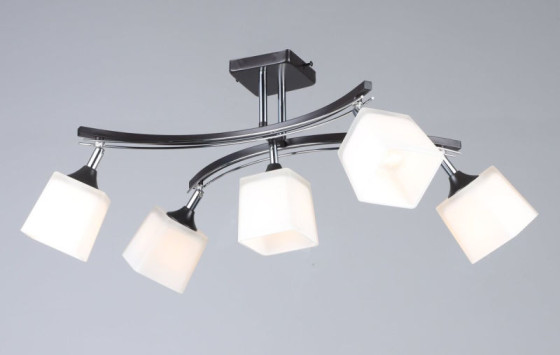 Люстра Valeso B N1435/5 BK+CH (Черный + Хром)