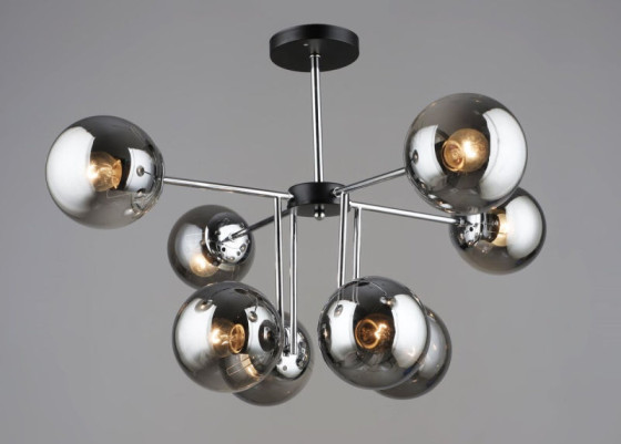 Люстра Valeso K2307/8 Черный + Хром