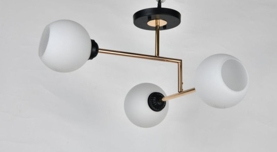 Люстра Valeso L0020-3 BK+FGD (Чорний + Золото)