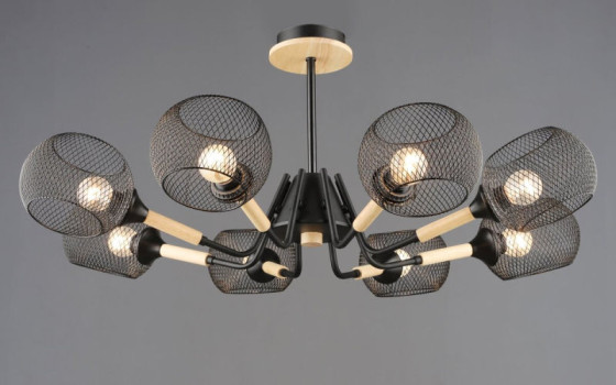 Люстра Valeso N6620/8 Черный + Дерево