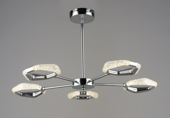 Люстра подвесная светодиодная Sirius B YH1304/5 CH 30W хромированная