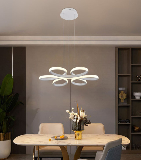 Люстра подвесная светодиодная Sirius LCD3061 WT белая