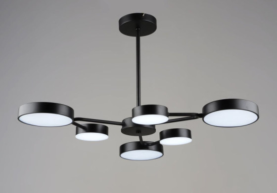 Люстра підвісна світлодіодна Valeso B YH1354/3+3 BK 63W