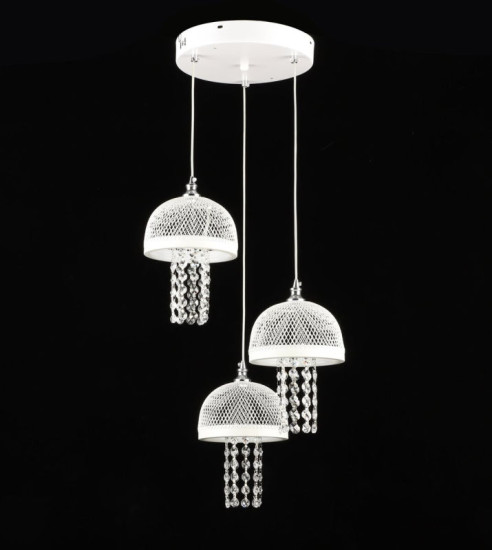 Люстра підвісна світлодіодна Valeso E2724/3H, Білий+Хром