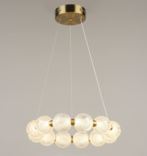 Люстра подвесная светодиодная Valeso LED 24W Белый медь Сталь Акрил YH1438/24W