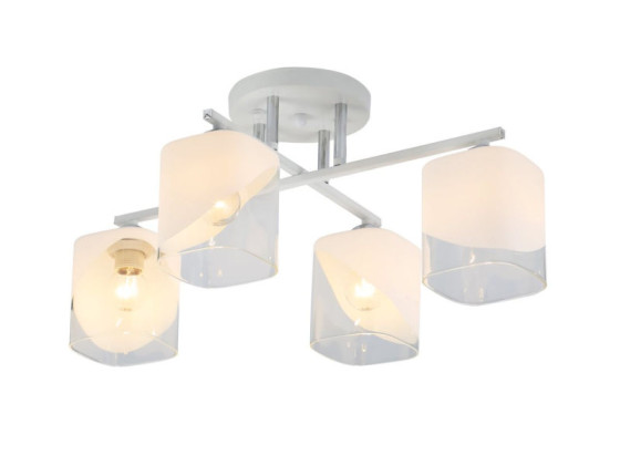 Люстра потолочная Sirius 07245/4 Matte White+CR на 4 плафона