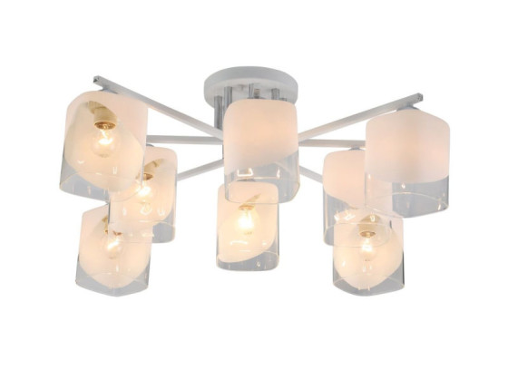 Люстра потолочная Sirius 07245/8 Matte White+CR на 8 плафонов