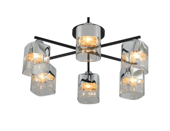 Люстра потолочная Sirius 07275/6 Matte Black+CR на 6 плафонов