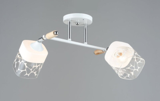 Люстра стельова Sirius B A4118/2 WT+CH з поворотним механізмом