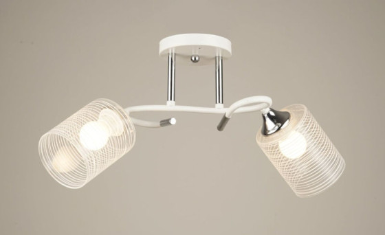 Люстра потолочная Sirius B N4523/2 WT+CH на 2 плафона