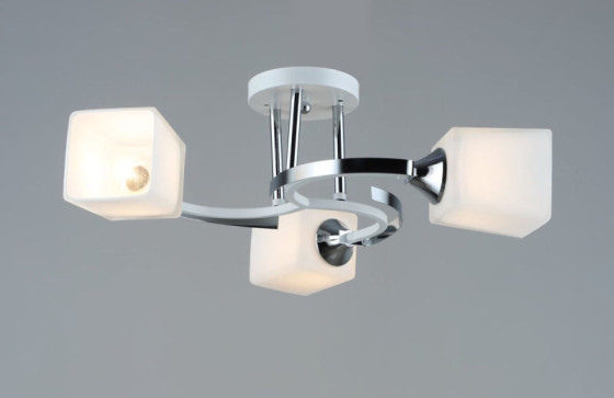 Люстра потолочная Sirius B N5449/3 WT+CH на 3 плафони