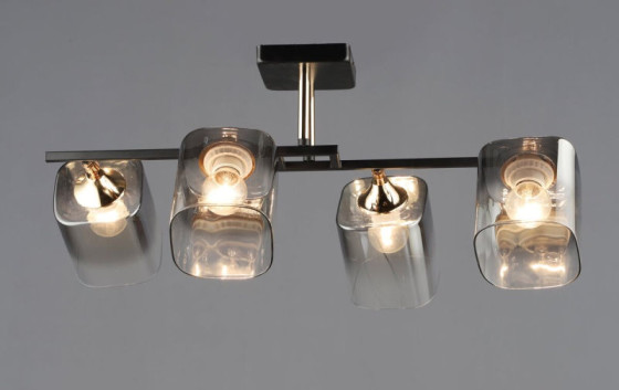 Стельова люстра Valeso B N6647/4 Чорний + Золото