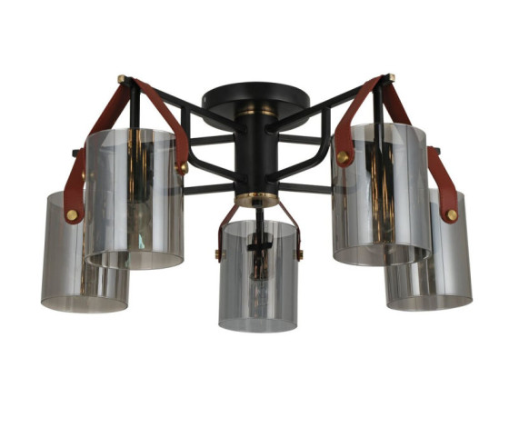 Люстра потолочная Valeso G 321036/5 Copper+Matt black