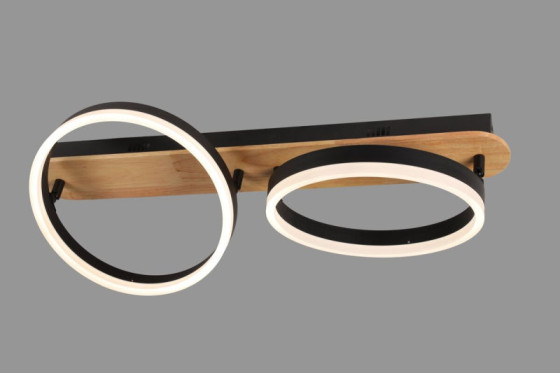 Люстра потолочная Valeso LED 77080-2L черная/Дерево