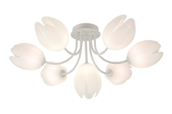 Люстра стельова в вітальню Valeso G 93961/6+1 біла