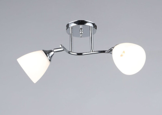 Люстра стельова на 2 плафони Valeso K2313/2, хромовий (E27)