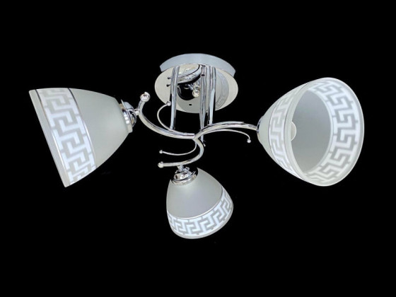 Люстра потолочная на 3 плафона Valeso 9506E/3 Хром