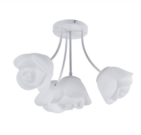 Люстра потолочная на 4 плафона Valeso XL25040-3+1 для гостинной и спальни Белый