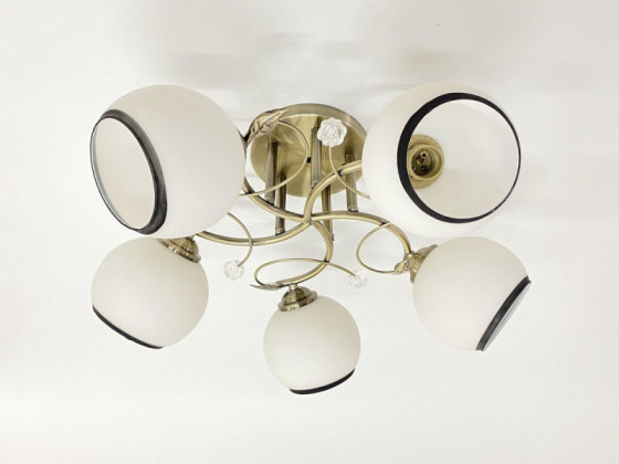 Люстра стельова на 5 плафонів Valeso 6220J/5 Бронза