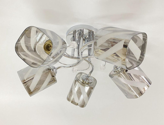 Люстра потолочная на 5 плафонов Valeso 6247E/5 Хром