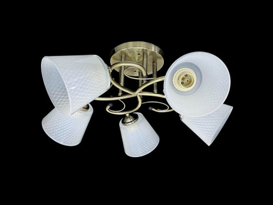 Стельова люстра на 5 плафонів Valeso 7051C/5 Бронза