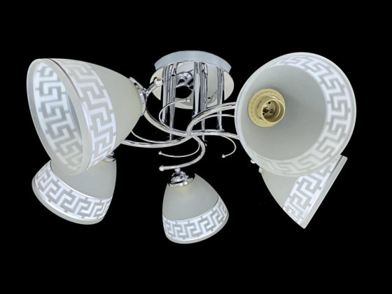 Люстра потолочная на 5 плафонов Valeso 9506E/5 Хром