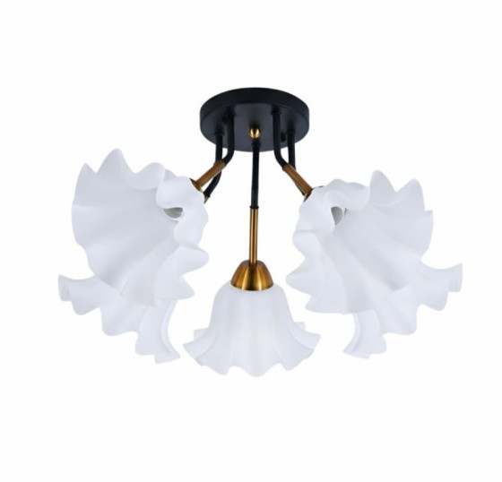 Люстра стельова на 5 плафонів Valeso XL25003-5 для вітальні та спальні Чорний мідь