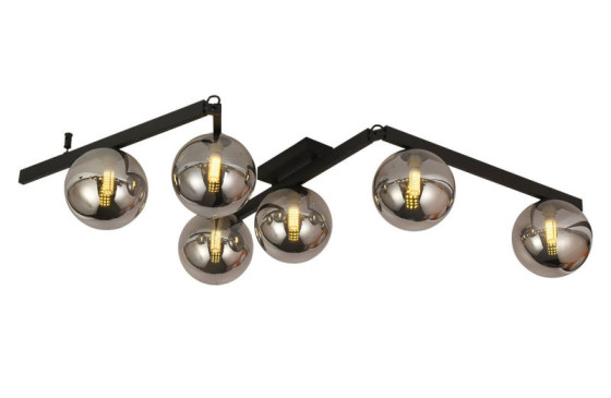 Люстра потолочная регульована Valeso BX84016-6 BK черная
