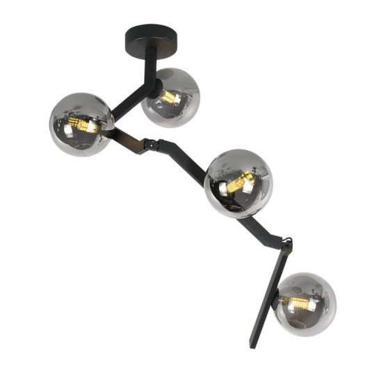 Люстра потолочная регульована Valeso BX84020-4 BK черная