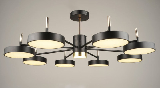 Люстра потолочная светодиодная Sirius B N4192/8 BK+FGD