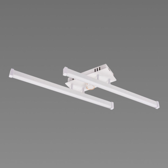 Люстра стельова світлодіодна Valeso 2 плафона LED 20W Білий Золото Сталь Акрил YH1310/2