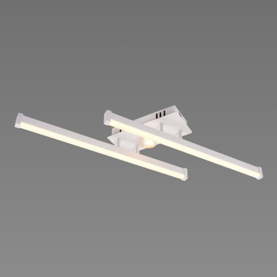 Люстра стельова світлодіодна Valeso 2 плафона LED 20W Білий Золото Сталь Акрил YH1310/2