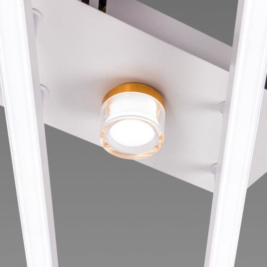 Люстра стельова світлодіодна Valeso 2 плафона LED 20W Білий Золото Сталь Акрил YH1310/2